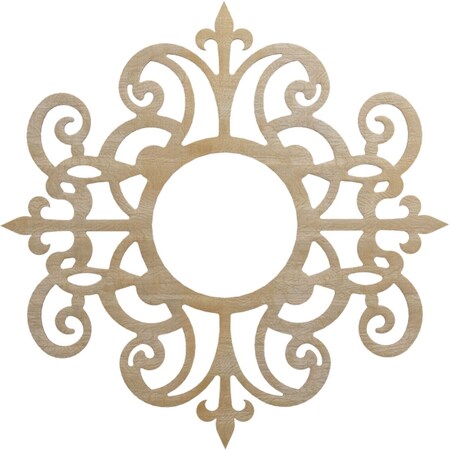 Dijon Wood Fretwork Pierced Ceiling Medallion, Birch, 34OD X 11ID X 3/8T